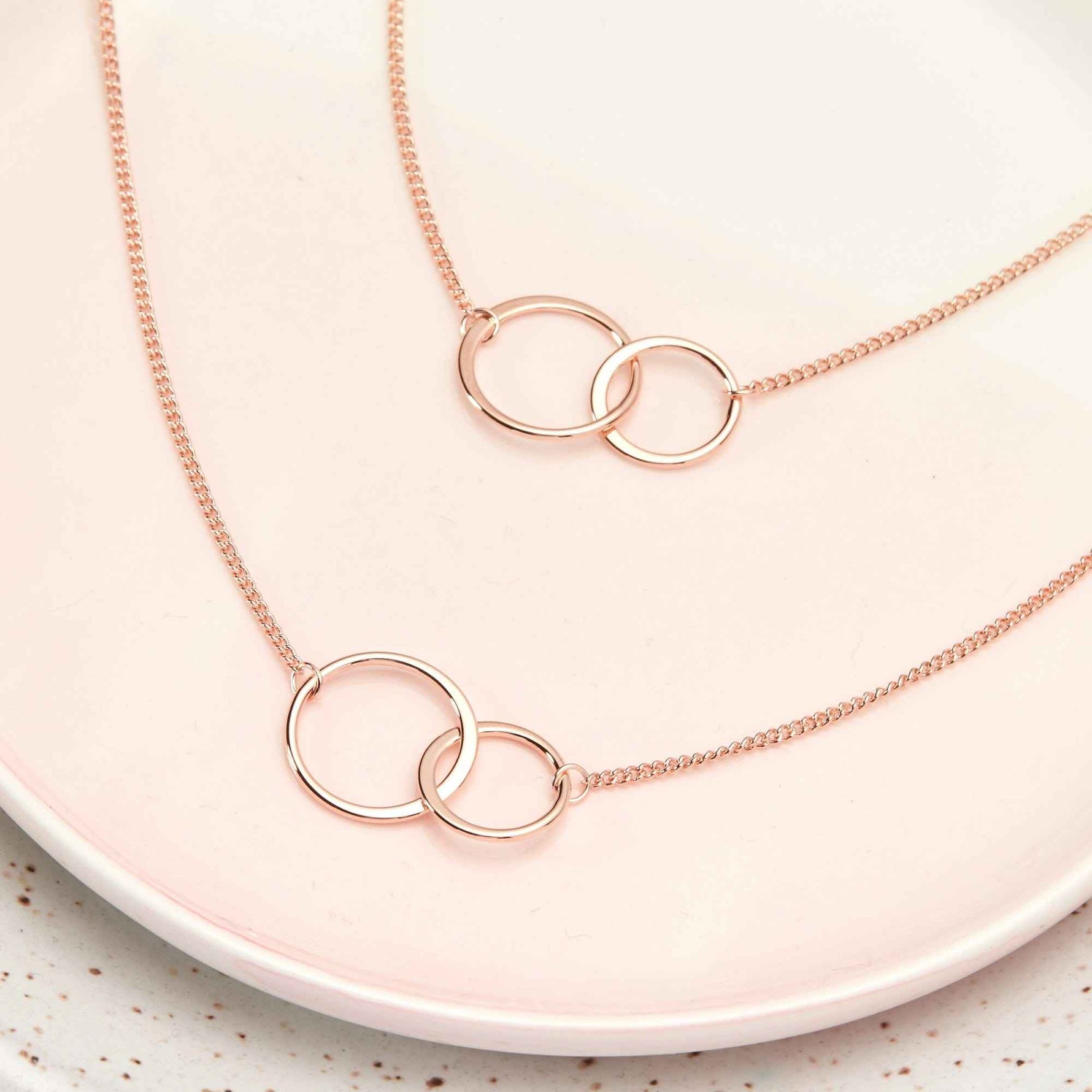 Mother's Day Gift From Husband Double Circles Necklace Set