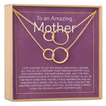 Mother's Day Gift From Husband Double Circles Necklace Set