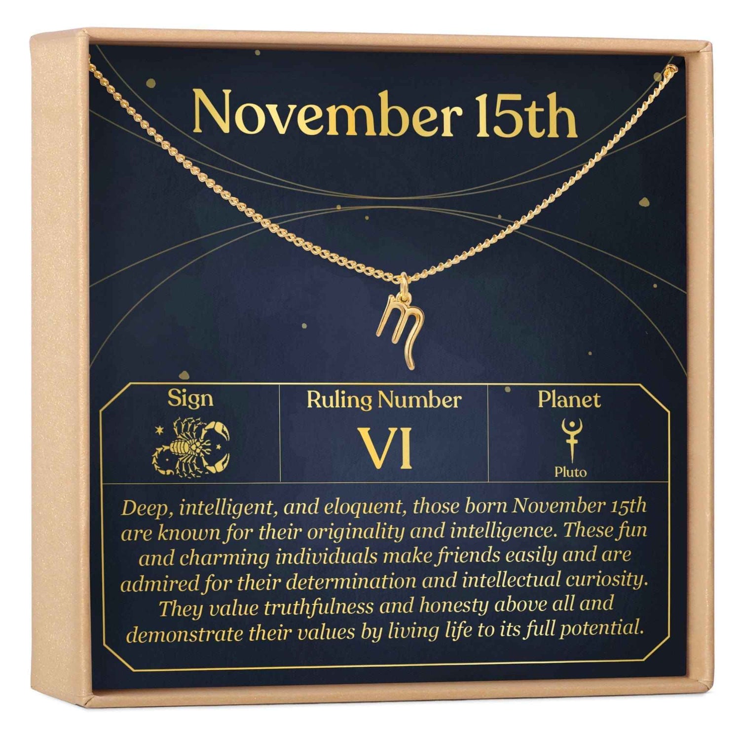 November 15th Scorpio Necklace