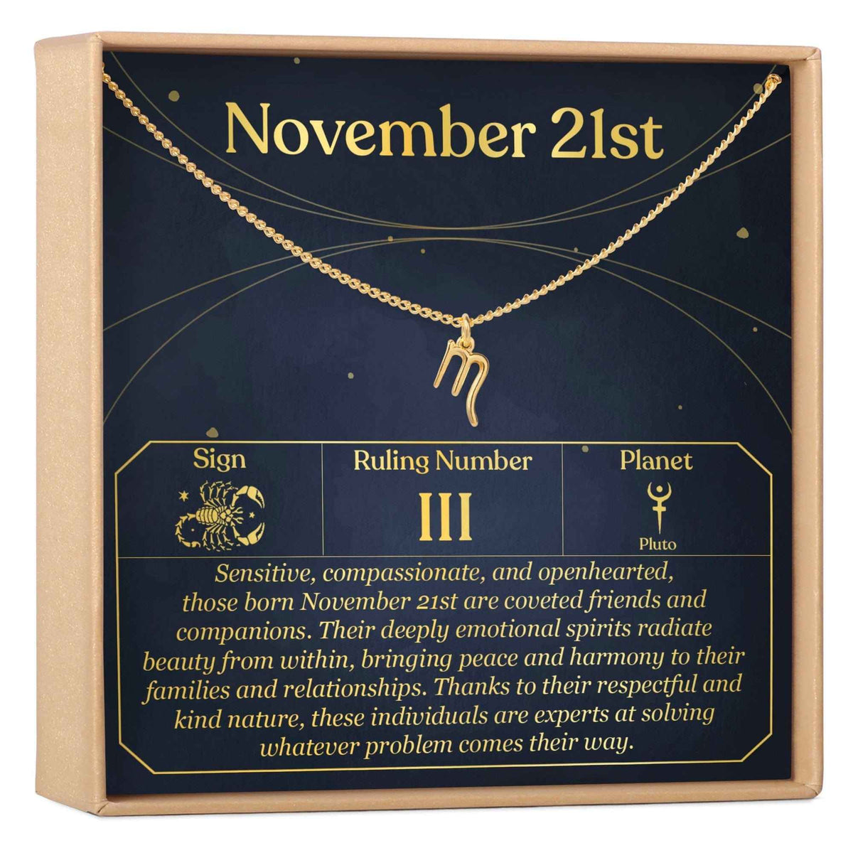 November 21st Scorpio Necklace