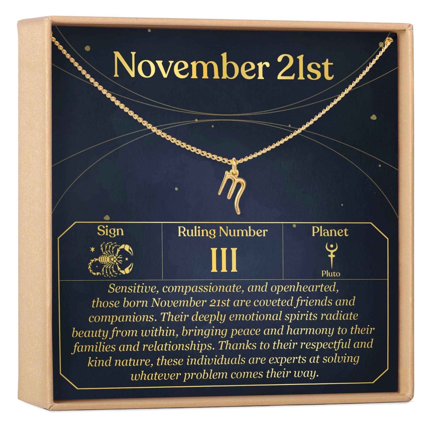 November 21st Scorpio Necklace