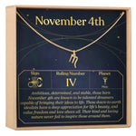 November 4th Scorpio Necklace