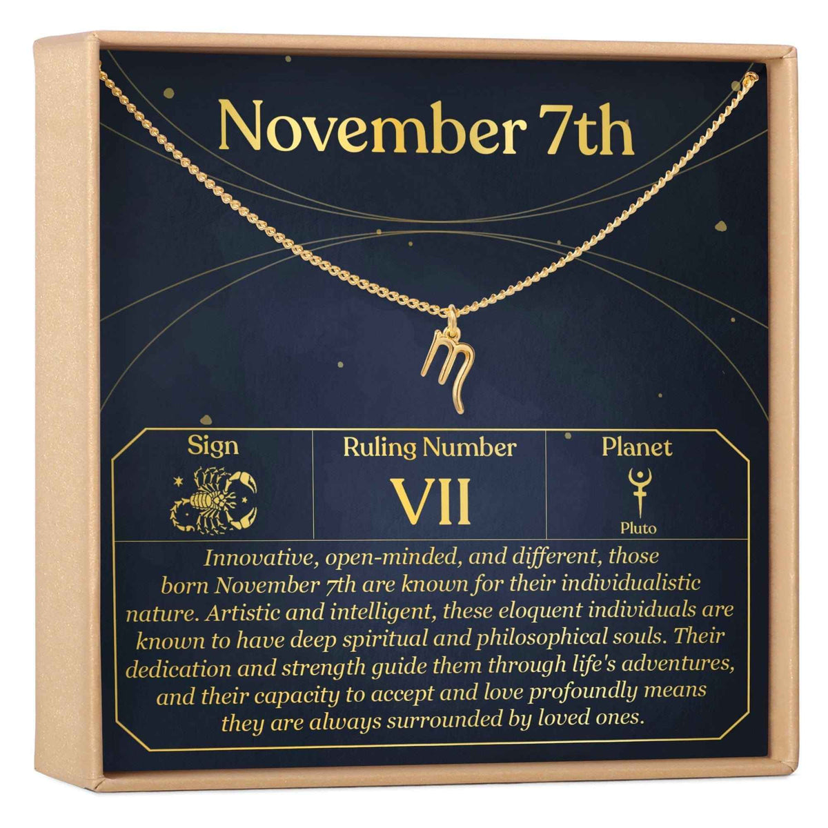 November 7th Scorpio Necklace