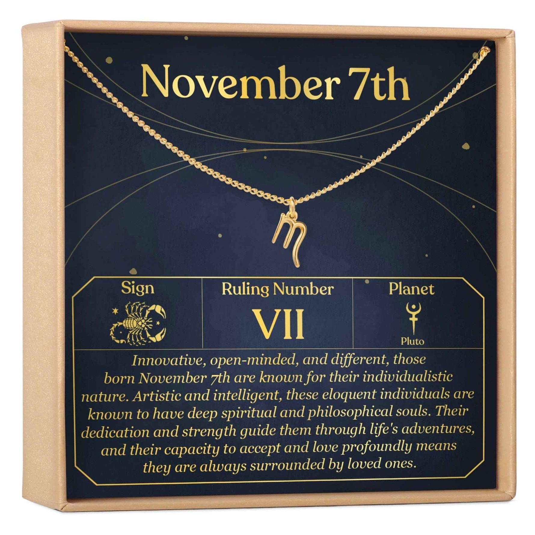 November 7th Scorpio Necklace