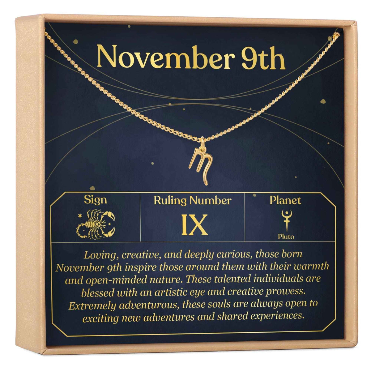 November 9th Scorpio Necklace