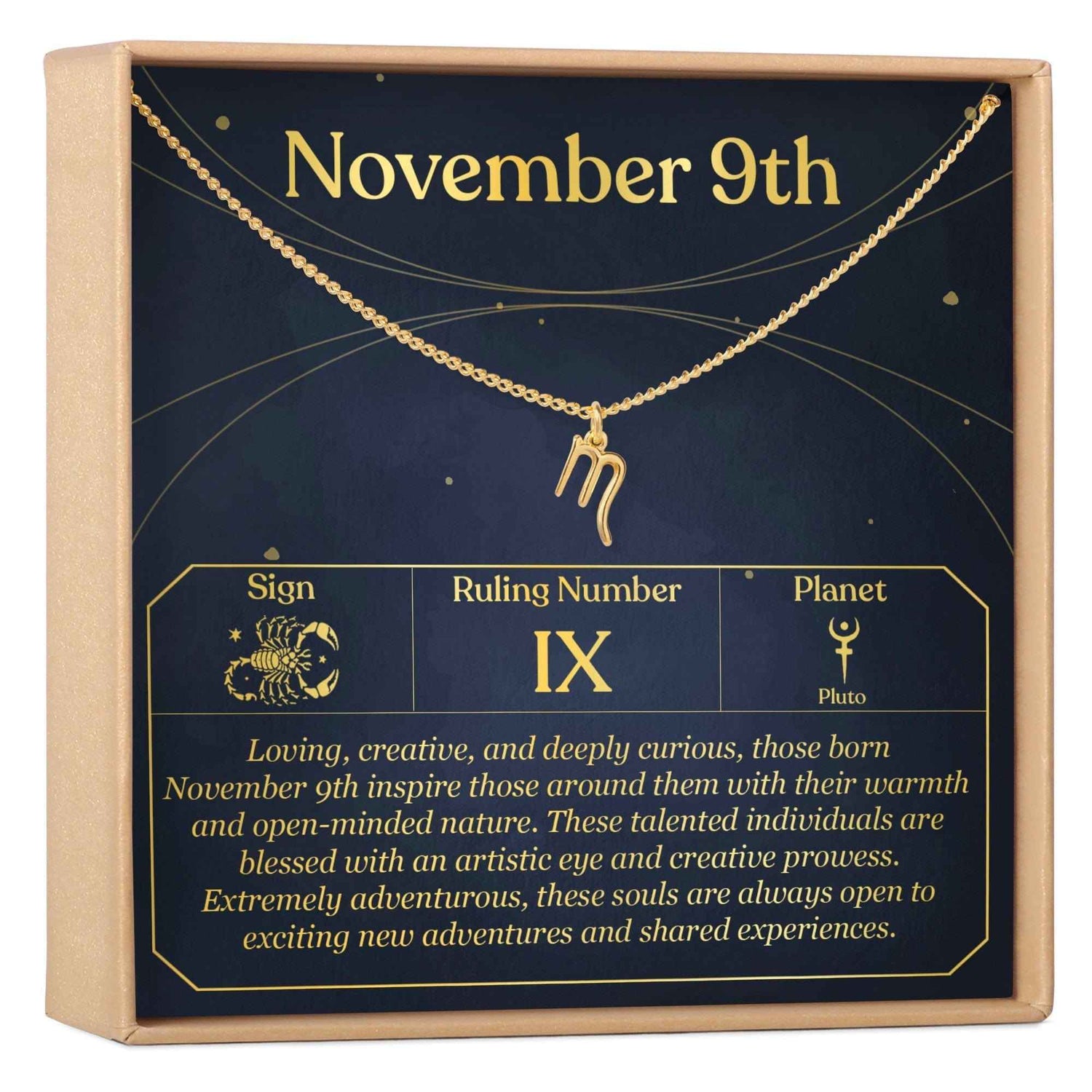 November 9th Scorpio Necklace