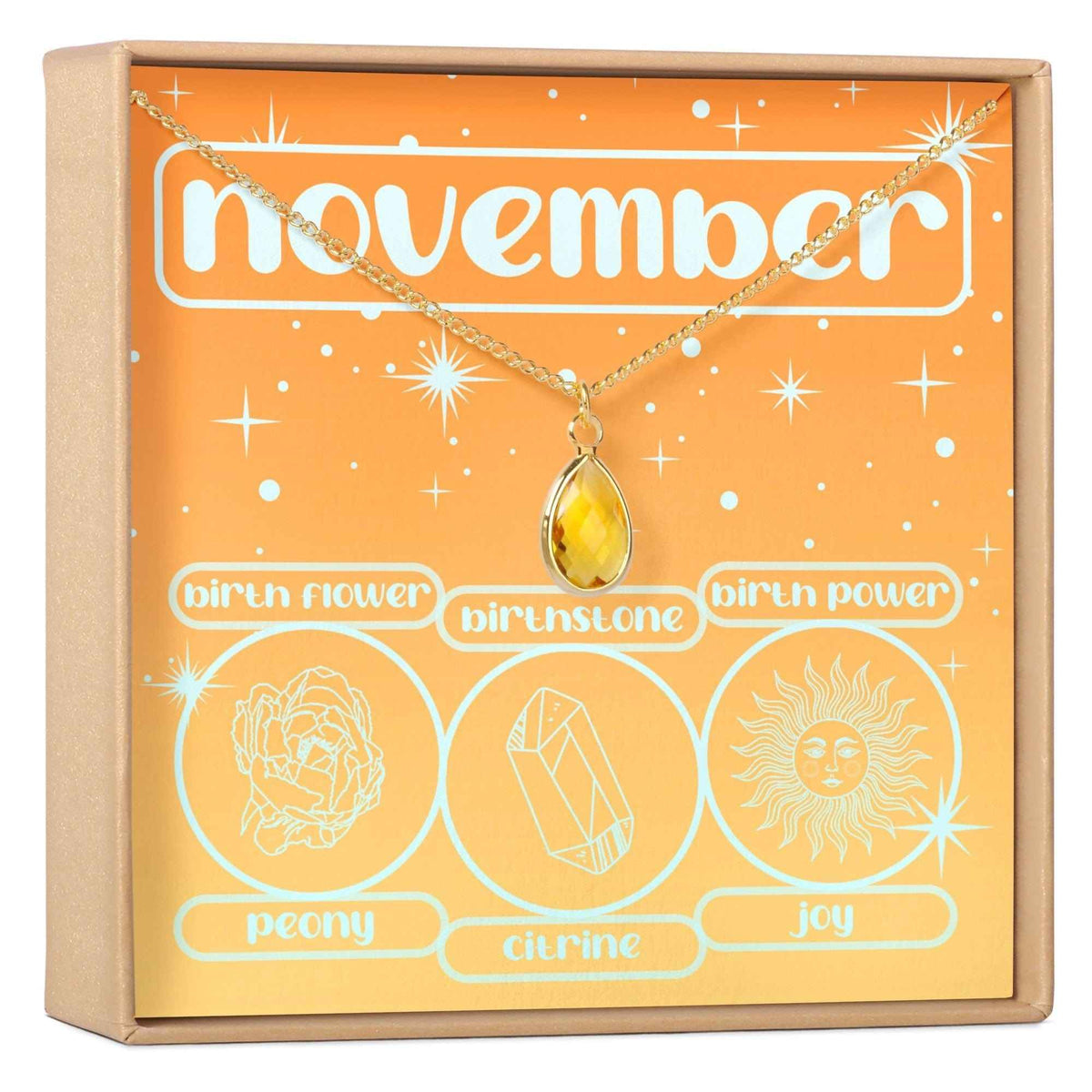 November Birthday Gemstone Necklace