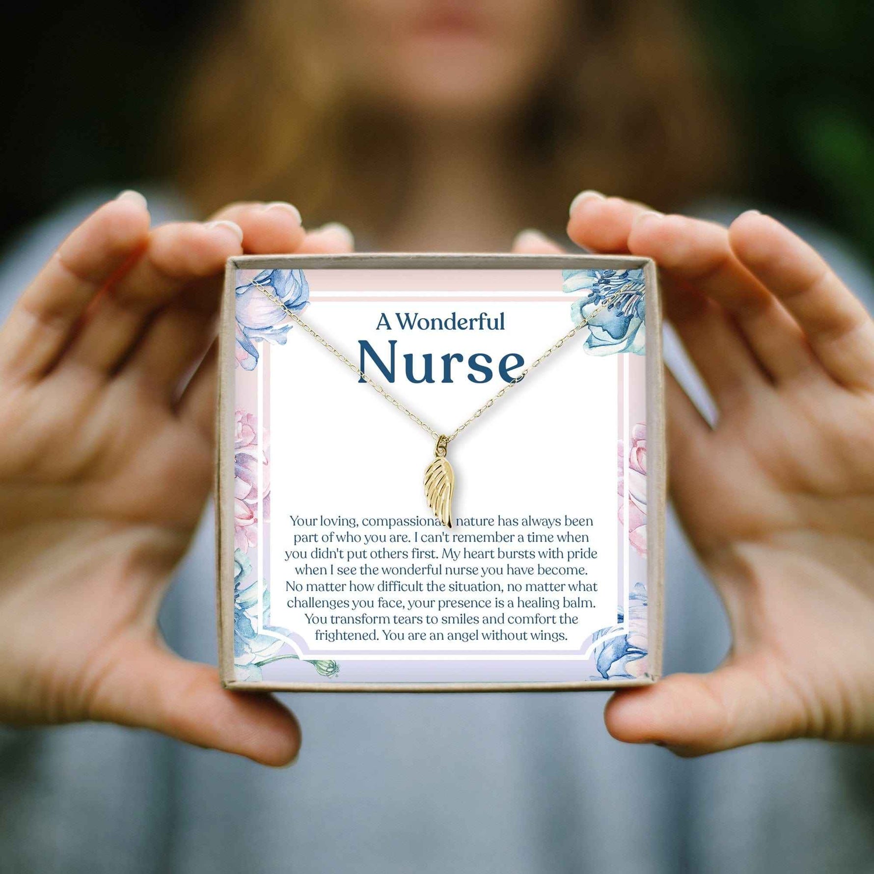 Nurse Wing Pendant Necklace