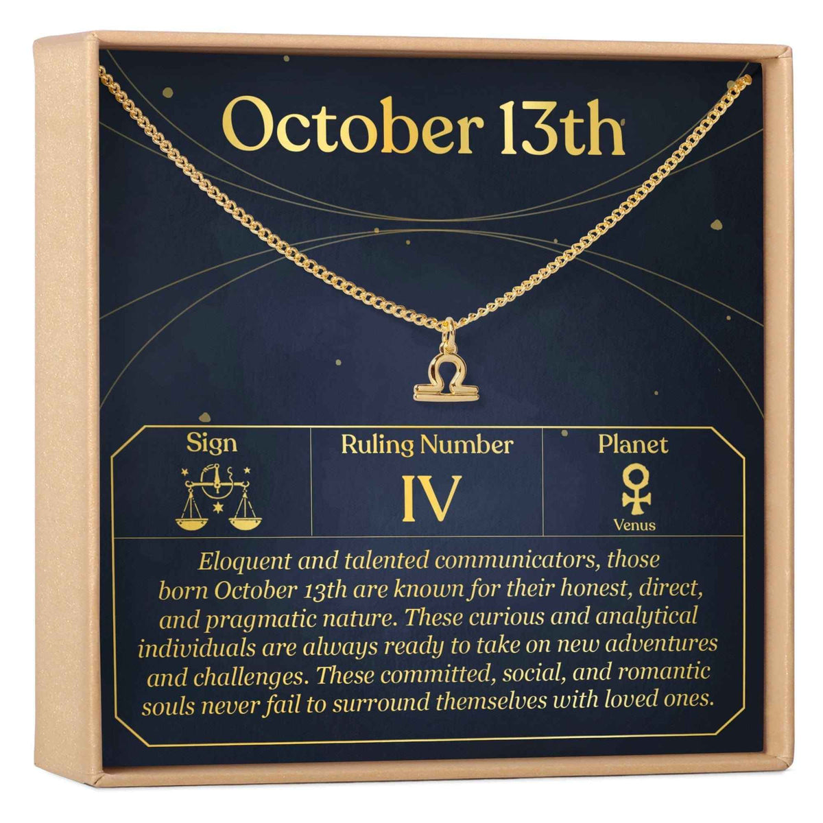 October 13th Libra Necklace