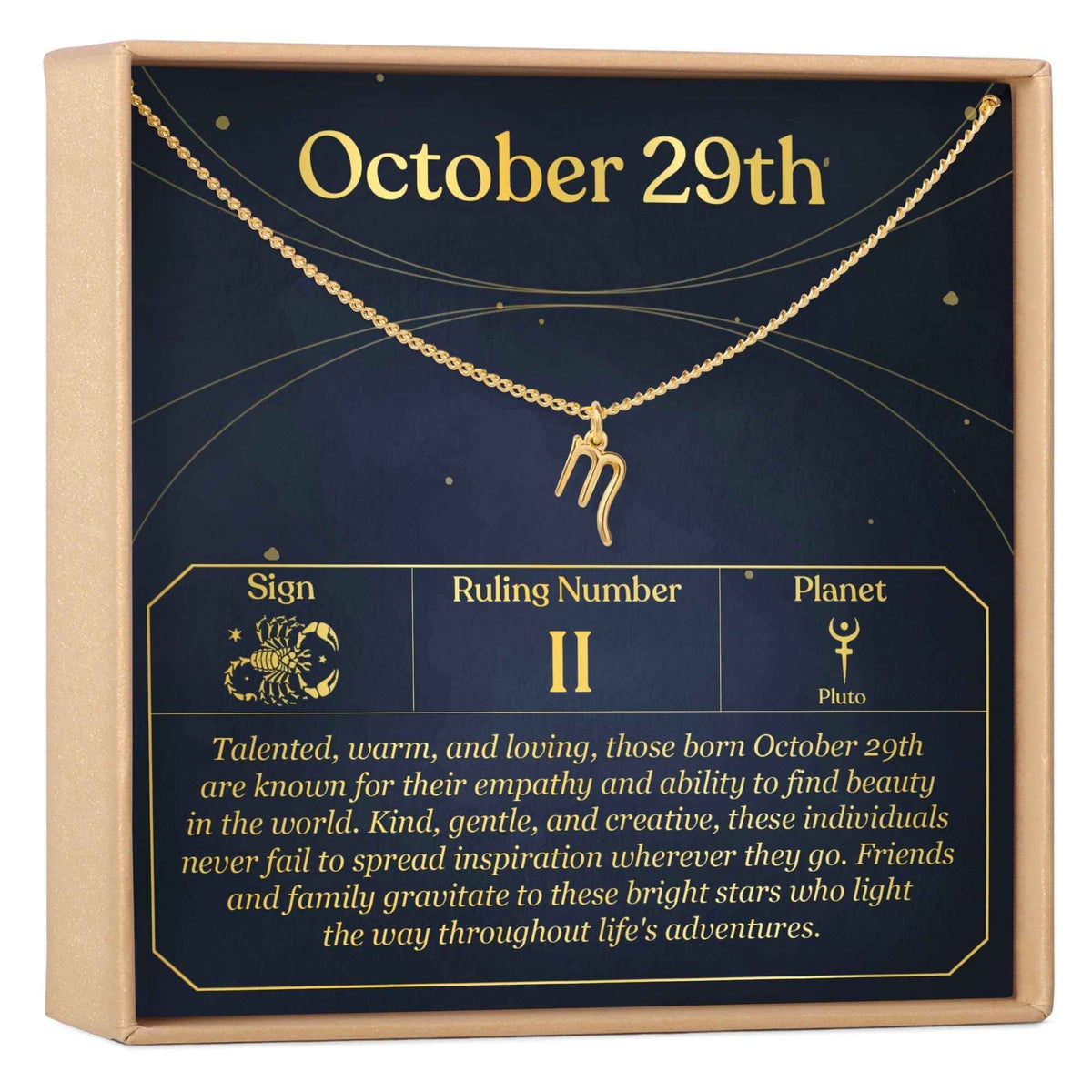October 29th Scorpio Necklace