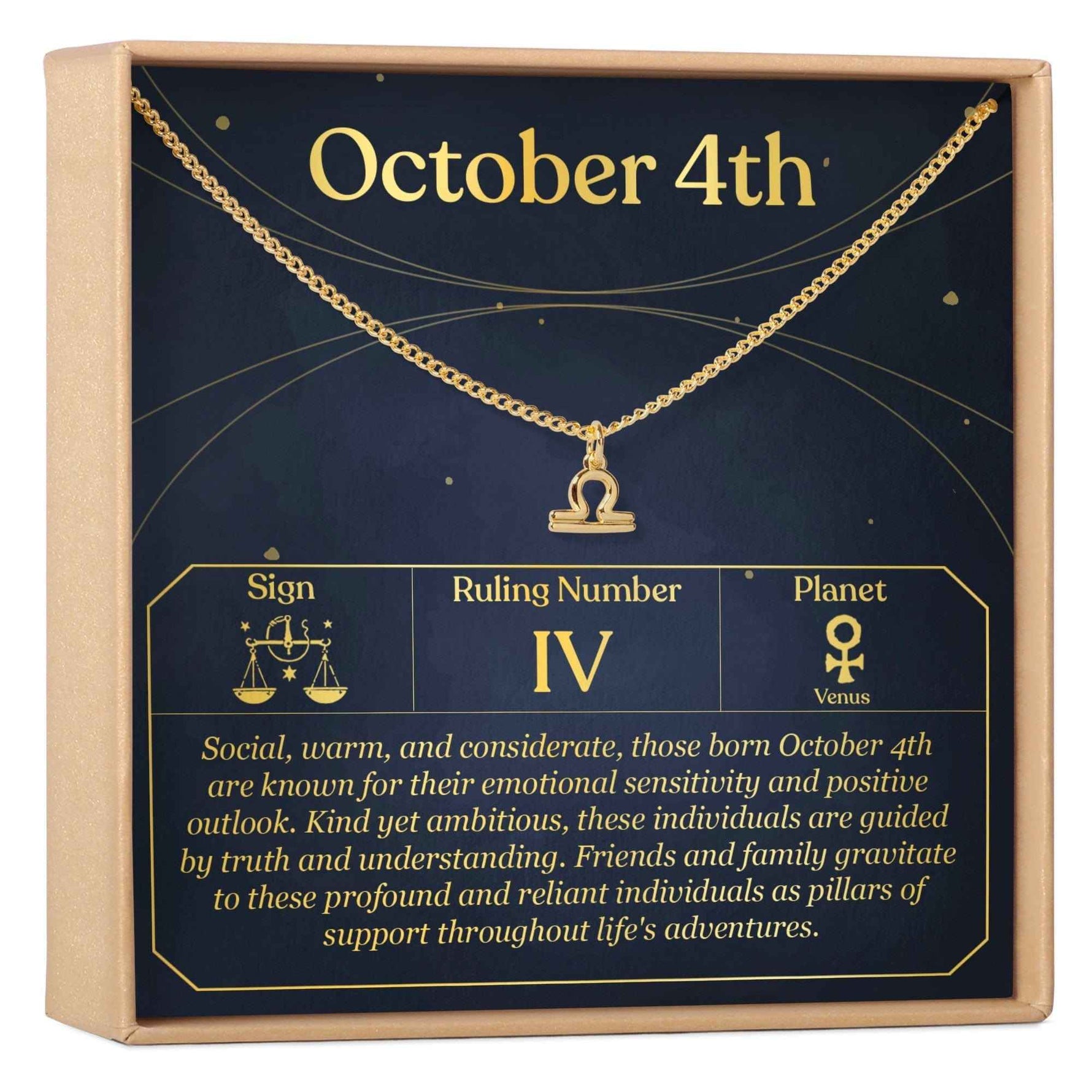 October 4th Libra Necklace