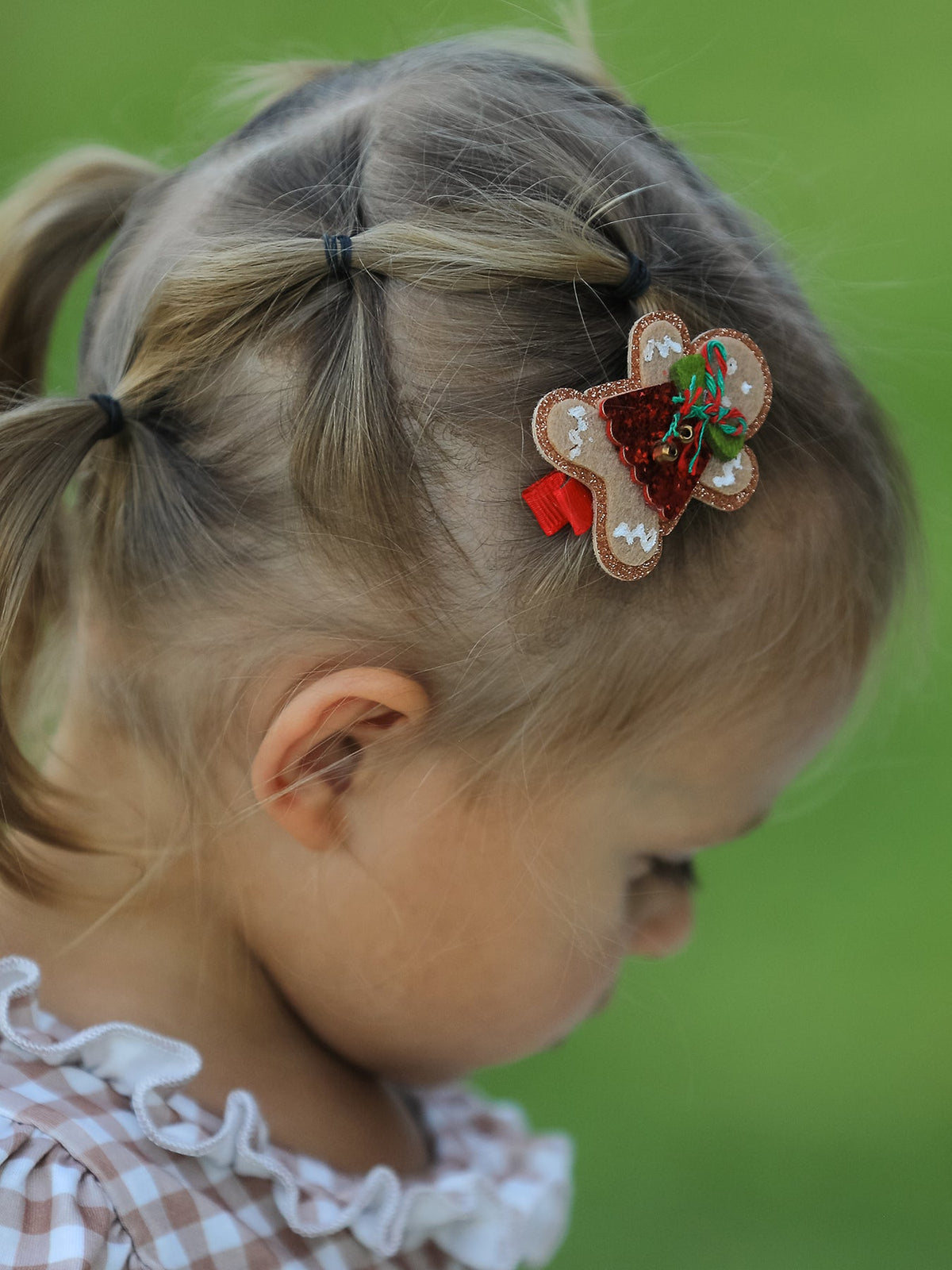 Rylee Faith Designs - Christmas Gingerbread Girls Hair Clip