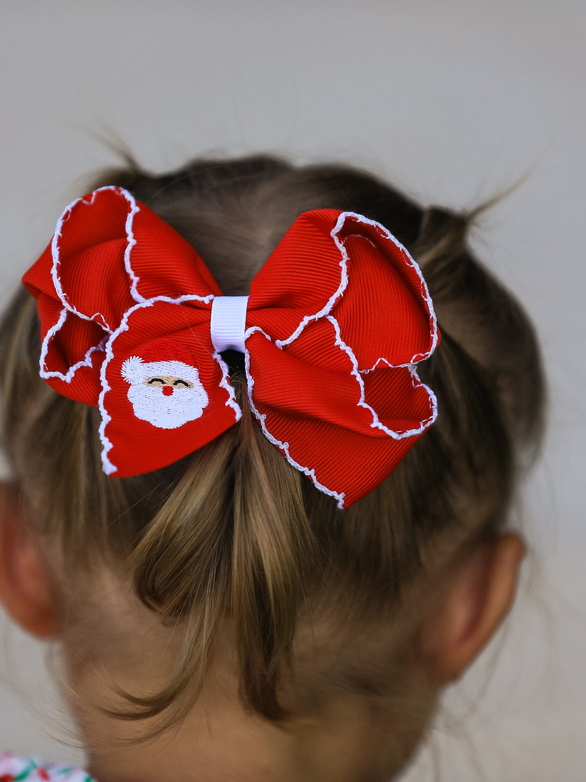 Rylee Faith Designs - Winter Christmas Santa Hair Clip 4.3inch