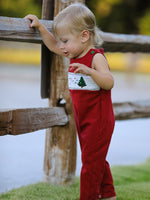 Rylee Faith Designs - Christmas Tree Dog Smocking Embroidered Baby Boys Romper - alternate view 5