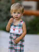 Rylee Faith Designs - Christmas Jonjon Plaid Smocking Embroidered Boys Romper - alternate view 4