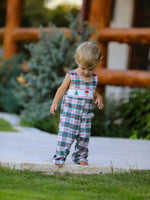 Rylee Faith Designs - Christmas Jonjon Plaid Smocking Embroidered Boys Romper - alternate view 2