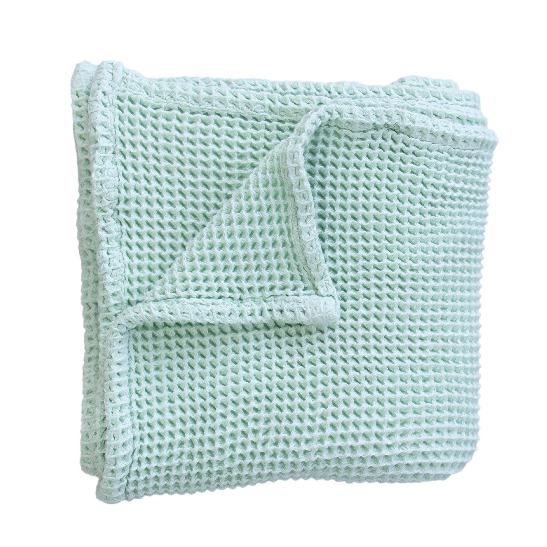 Seafoam Waffle Baby Blanket