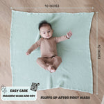 Seafoam Waffle Baby Blanket