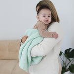 Seafoam Waffle Baby Blanket