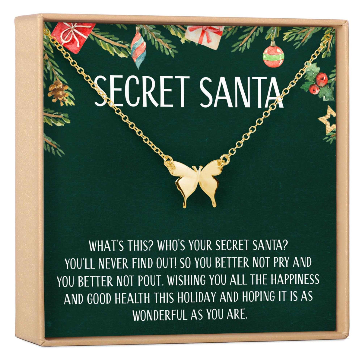 Secret Santa Gift Butterfly Pendant Necklace