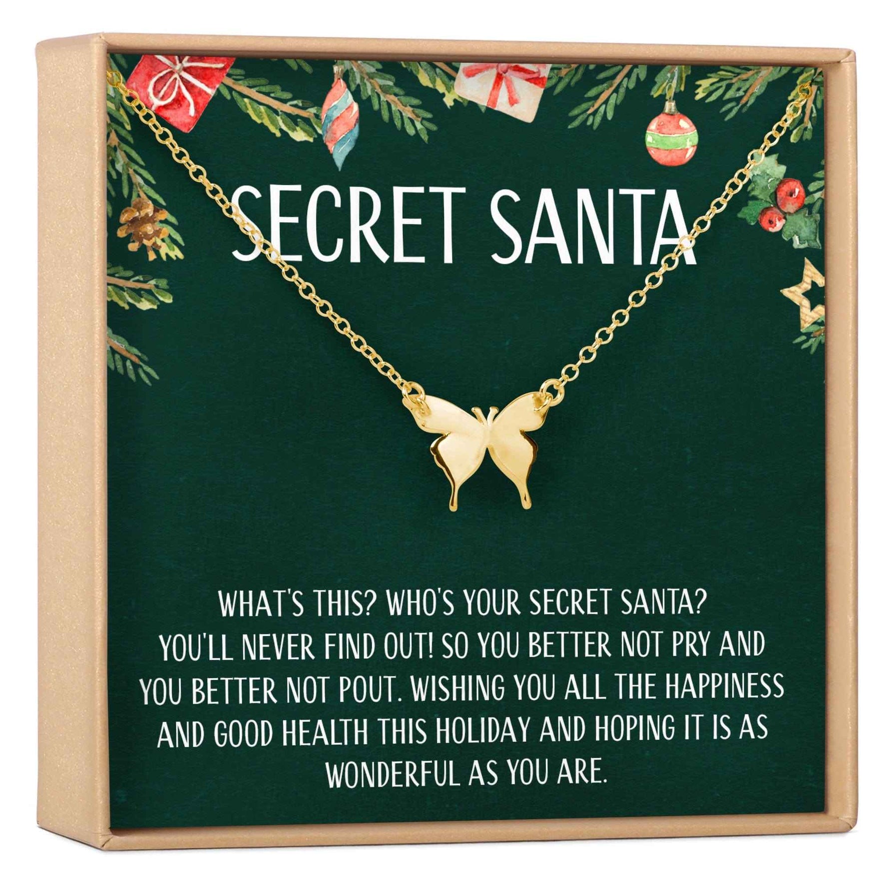 Secret Santa Gift Butterfly Pendant Necklace