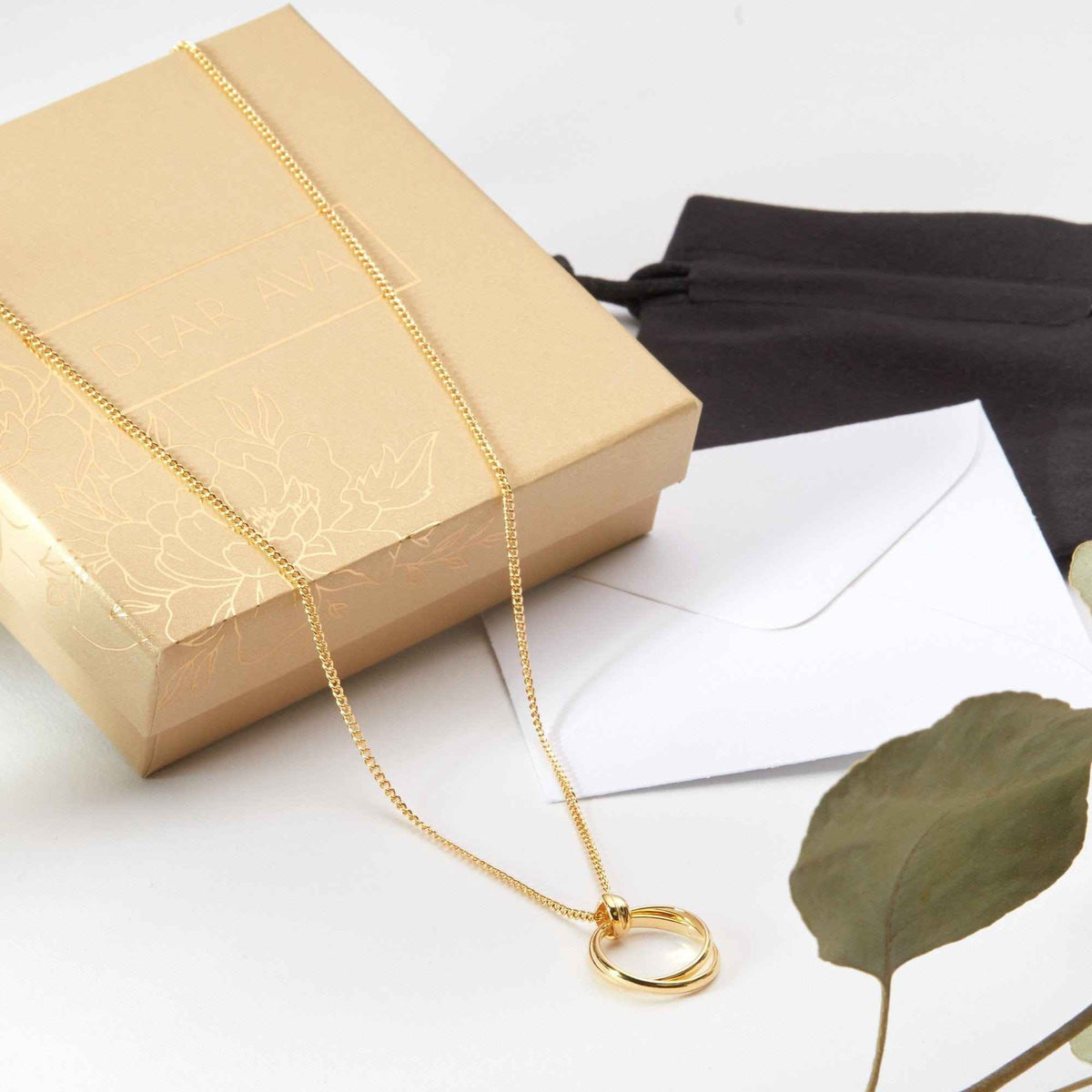 Secret Santa Gift Linked Circles Necklace