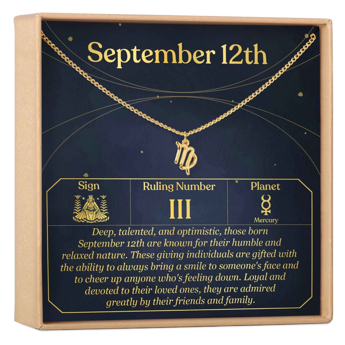 September 12th Virgo Necklace