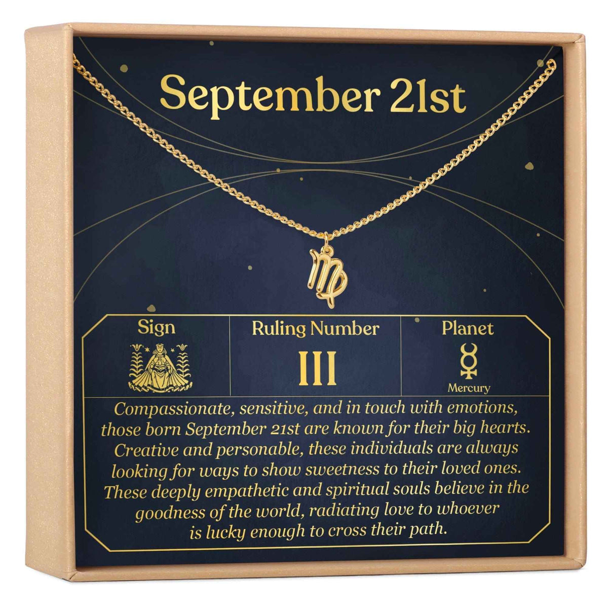 September 21st Virgo Necklace