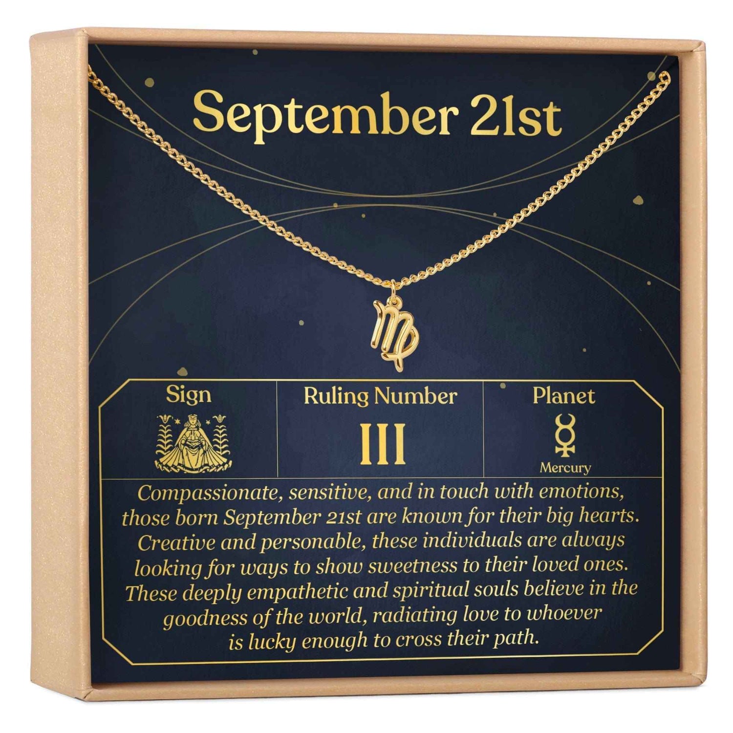 September 21st Virgo Necklace