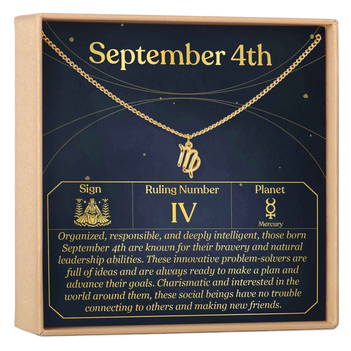 September 4th Virgo Necklace