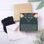 Sisters Crescent Moon Pendant Necklace