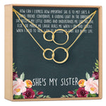 Sisters Double Circles Necklace Set