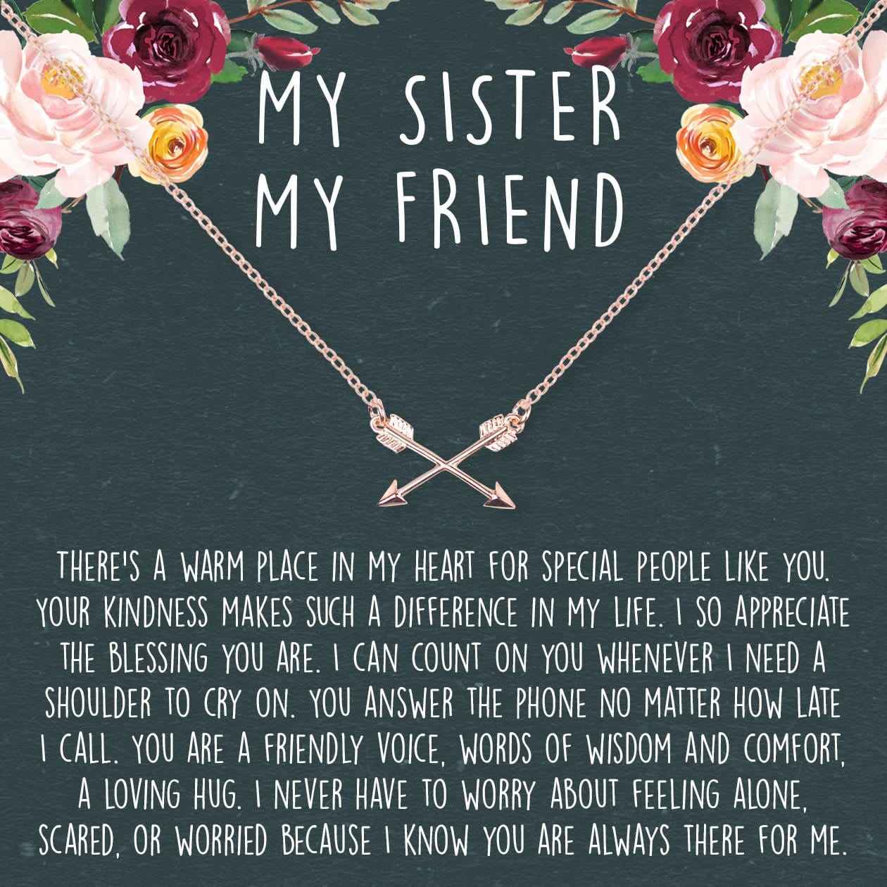 Sisters Double Intersecting Arrows Necklace