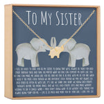 Sisters Elephant Pendant Necklace