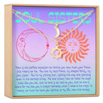 Soul Sisters Sun and Moon Pendants Necklace Set