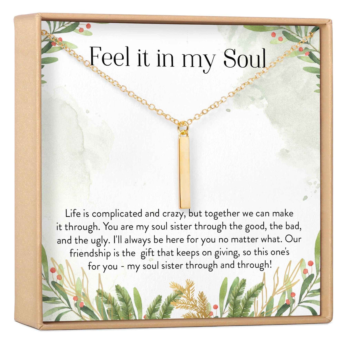 Soul Sisters Vertical Bar  Necklace