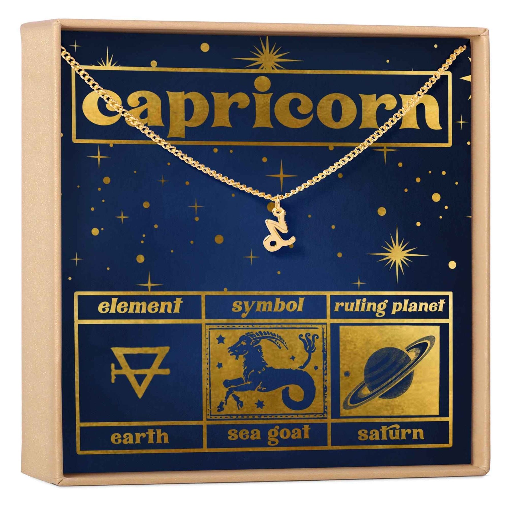 Starry Night Capricorn Zodiac Necklace