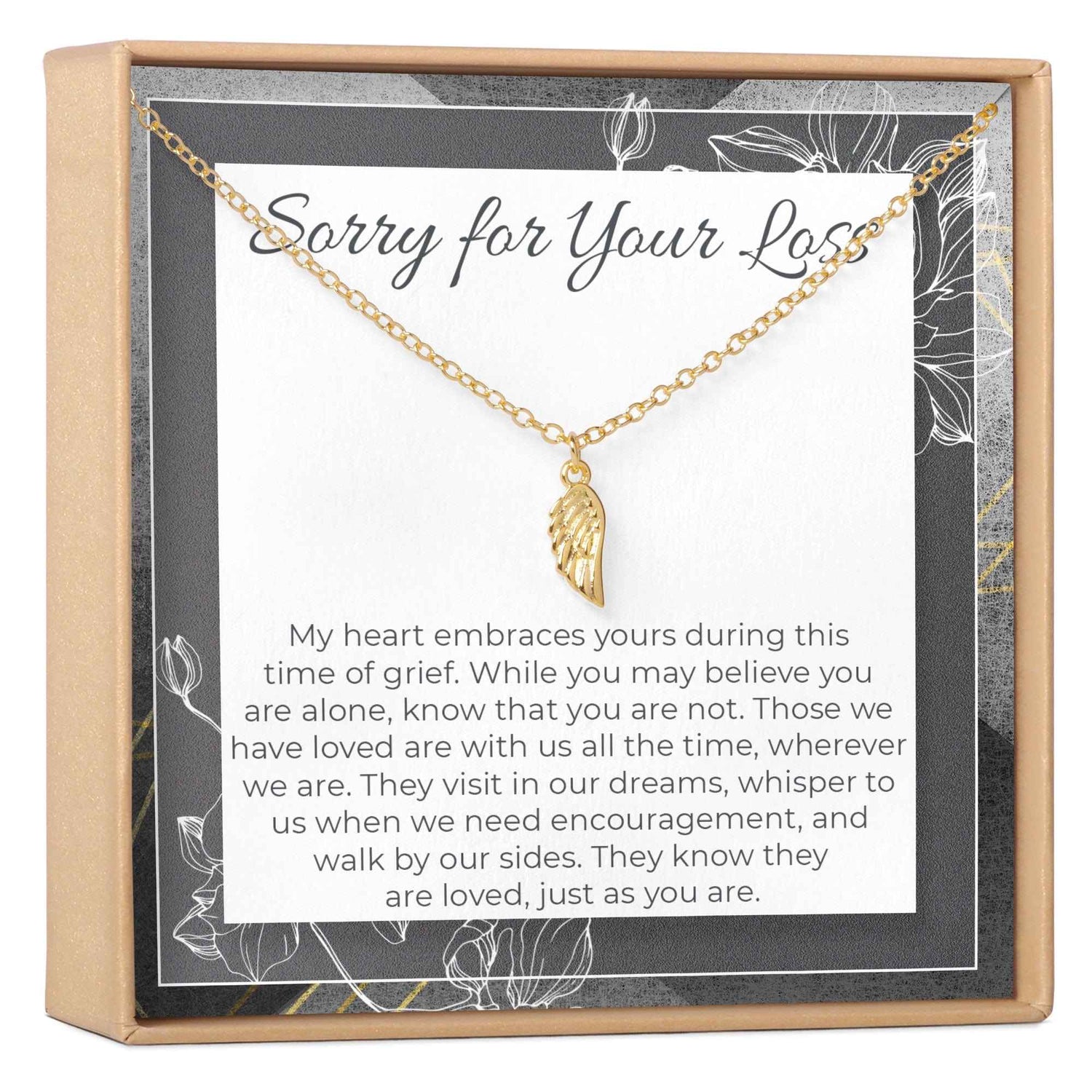Sympathy Wing Pendant Necklace