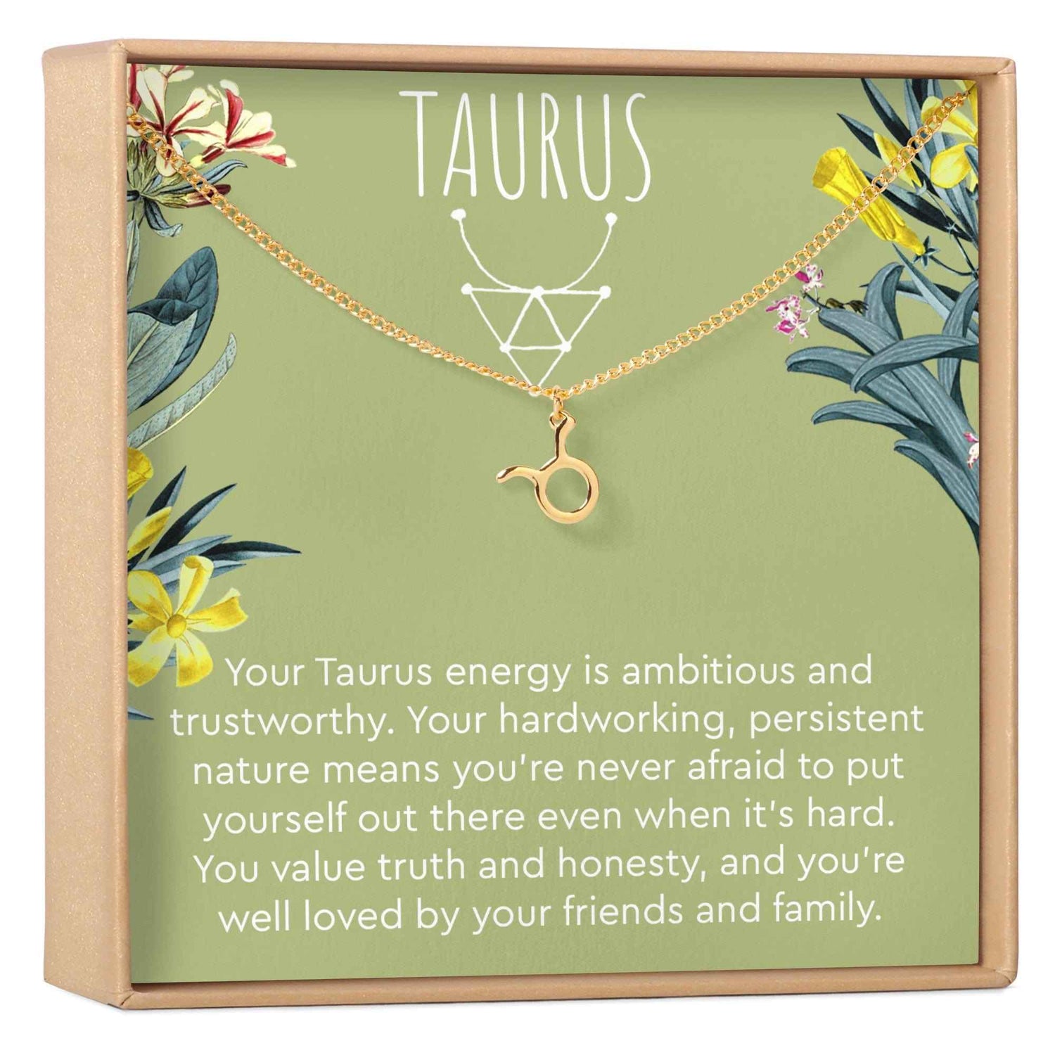Taurus Zodiac Gift Necklace