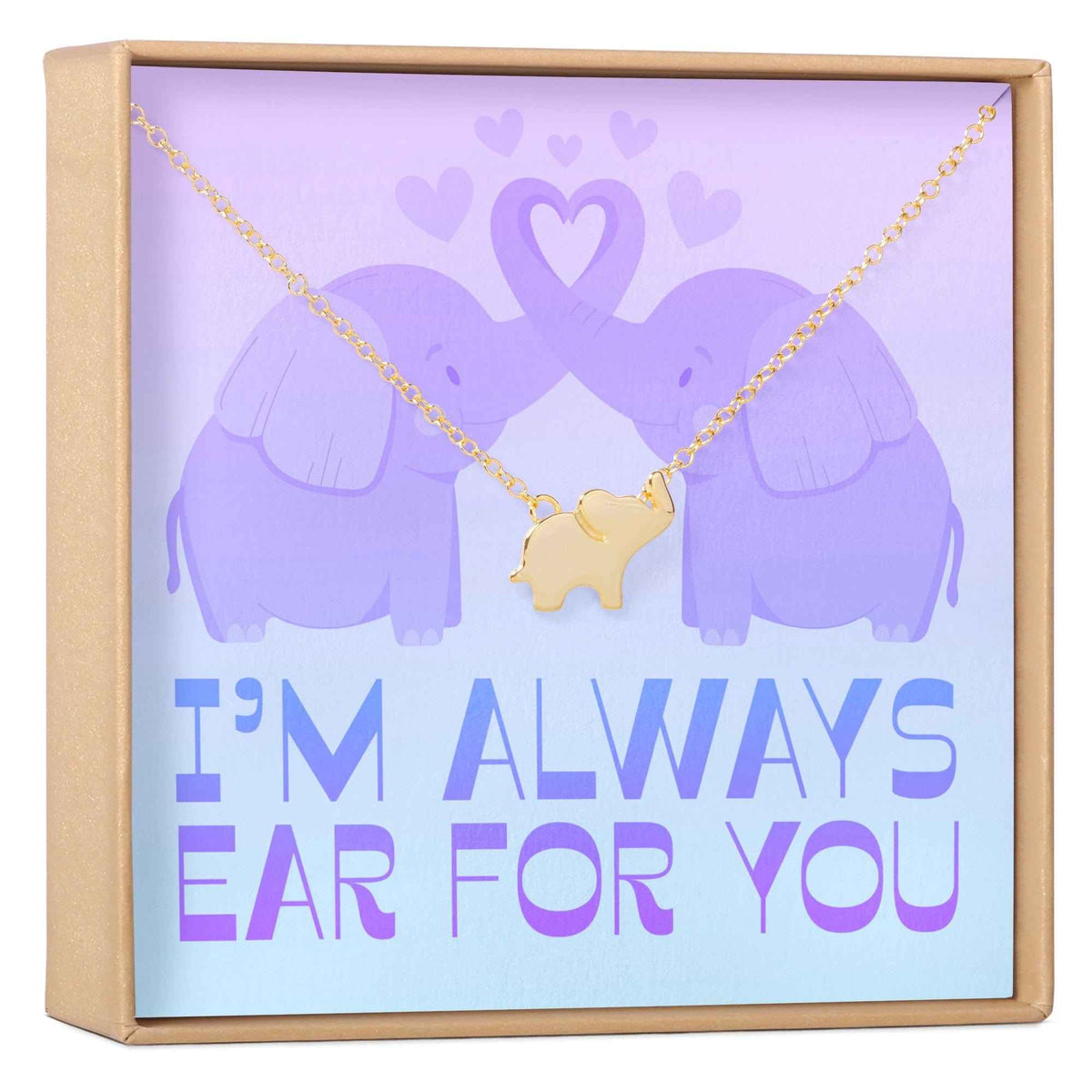 Thinking of You Elephant Pendant Necklace