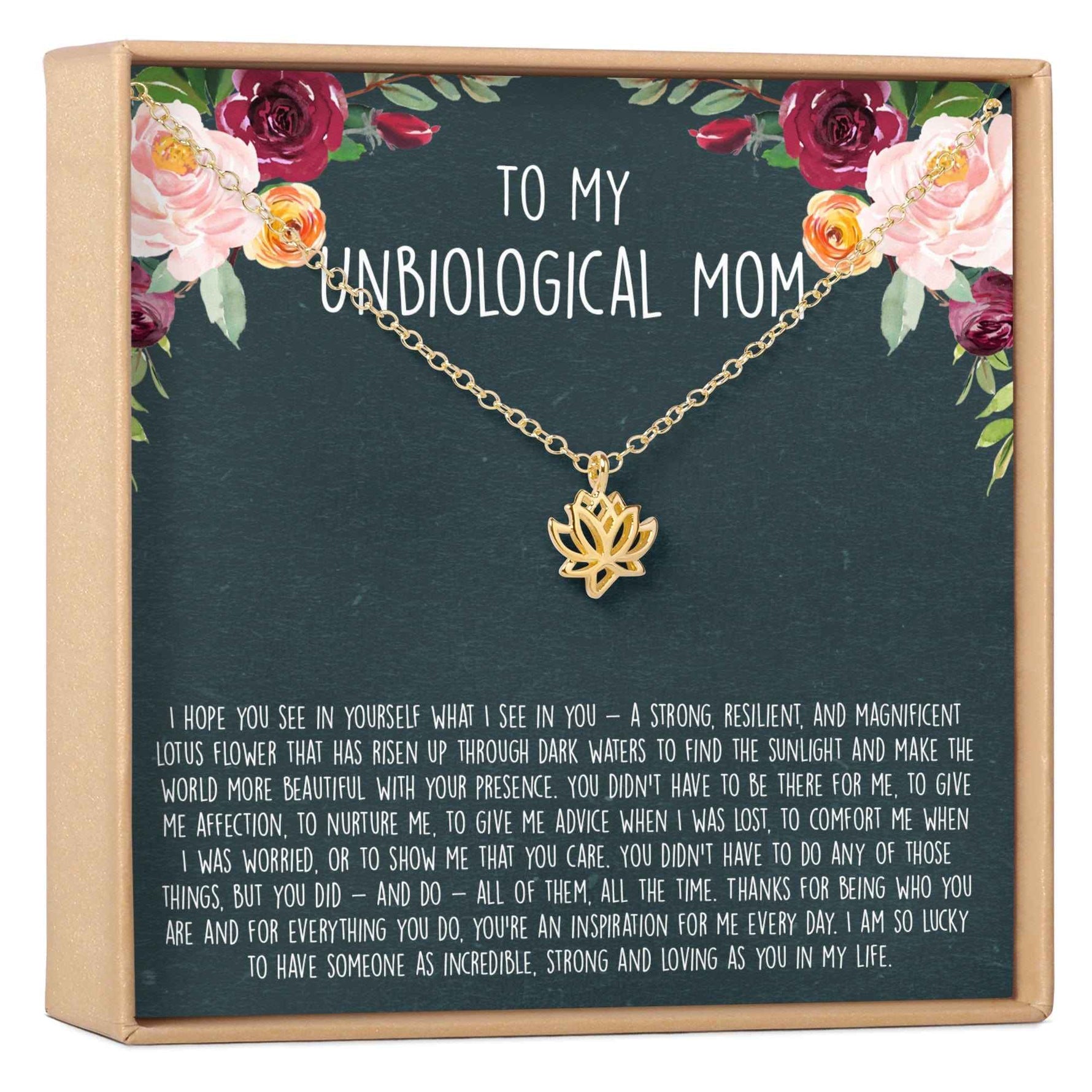 Unbiological Mom Lotus Necklace