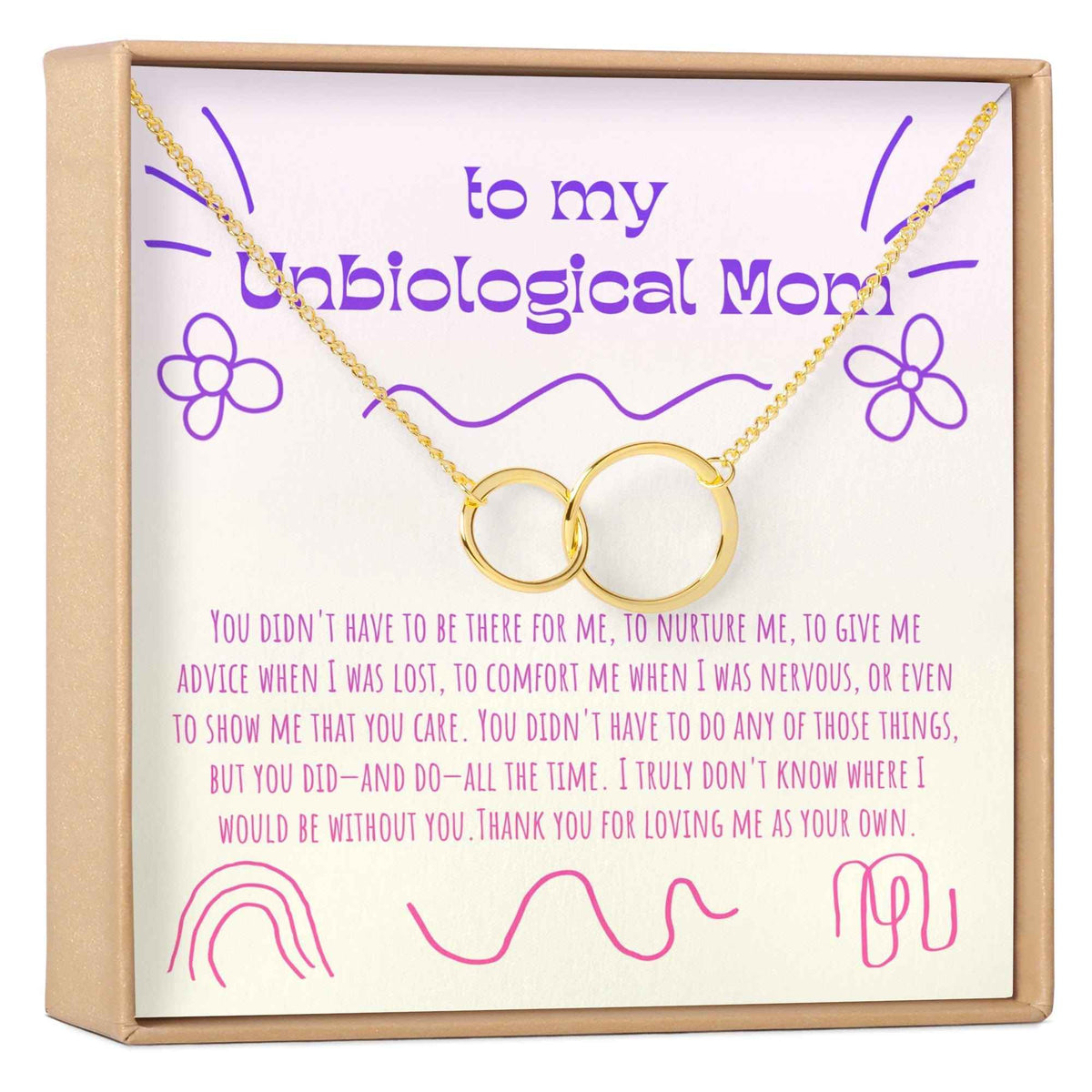 Unbiological Mom Necklace, Multiple Styles
