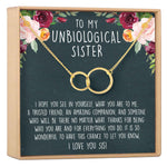 Unbiological Sister Double Circles Necklace
