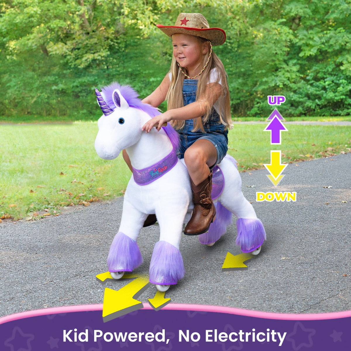 Model U Ride-On Unicorn Age 3-4 Purple