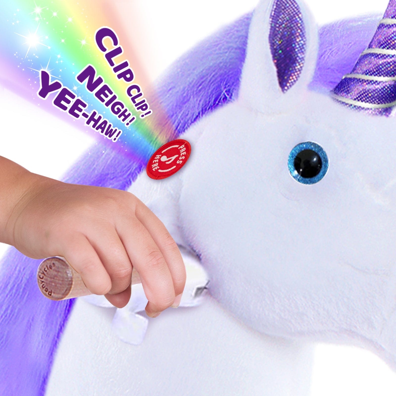 Model U Ride-On Unicorn Age 4-7 Purple