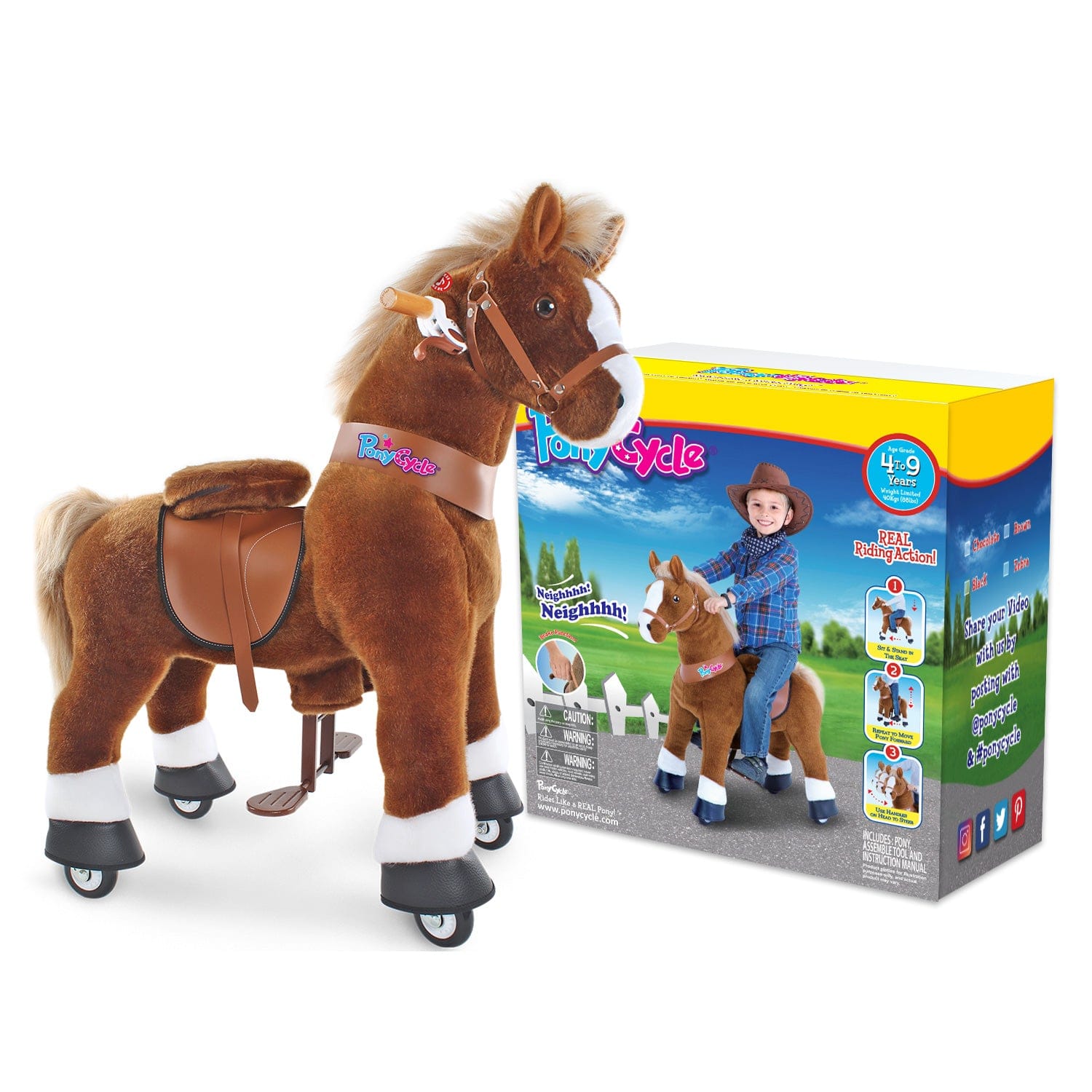 Model U Ride On Pony Toy Riding Horse Age 4 7 Brown