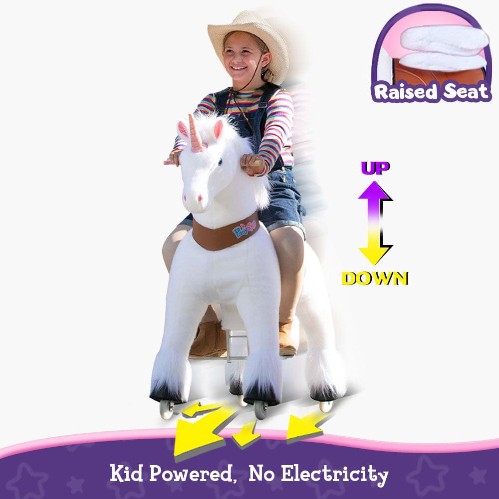 PonyCycle Unicorn Large Riding Unicorn White