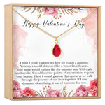Valentine's Day Gemstone Necklace
