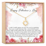 Valentine's Day Sun Pendant Necklace