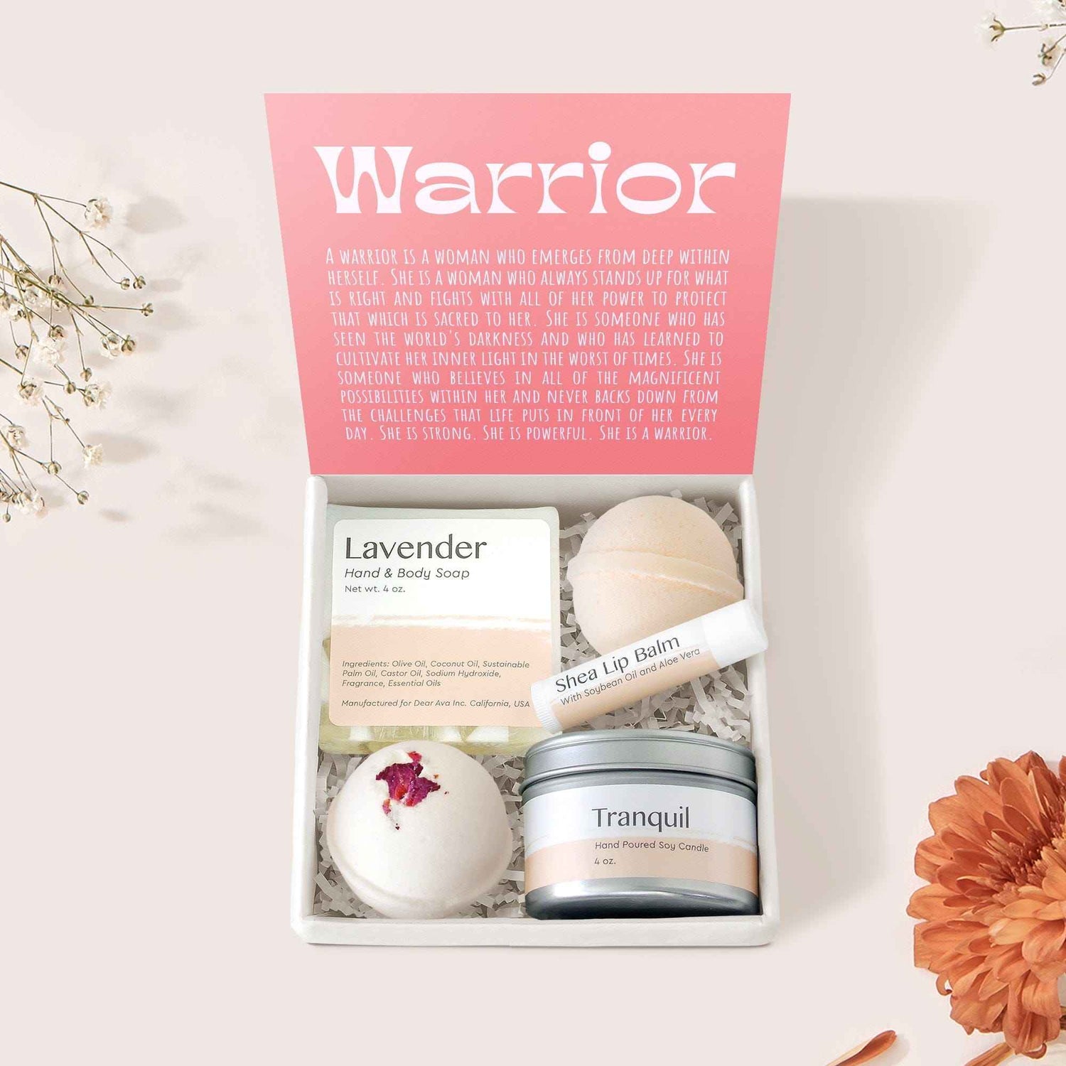 Warrior Double Circle Necklace Spa Gift Box Set